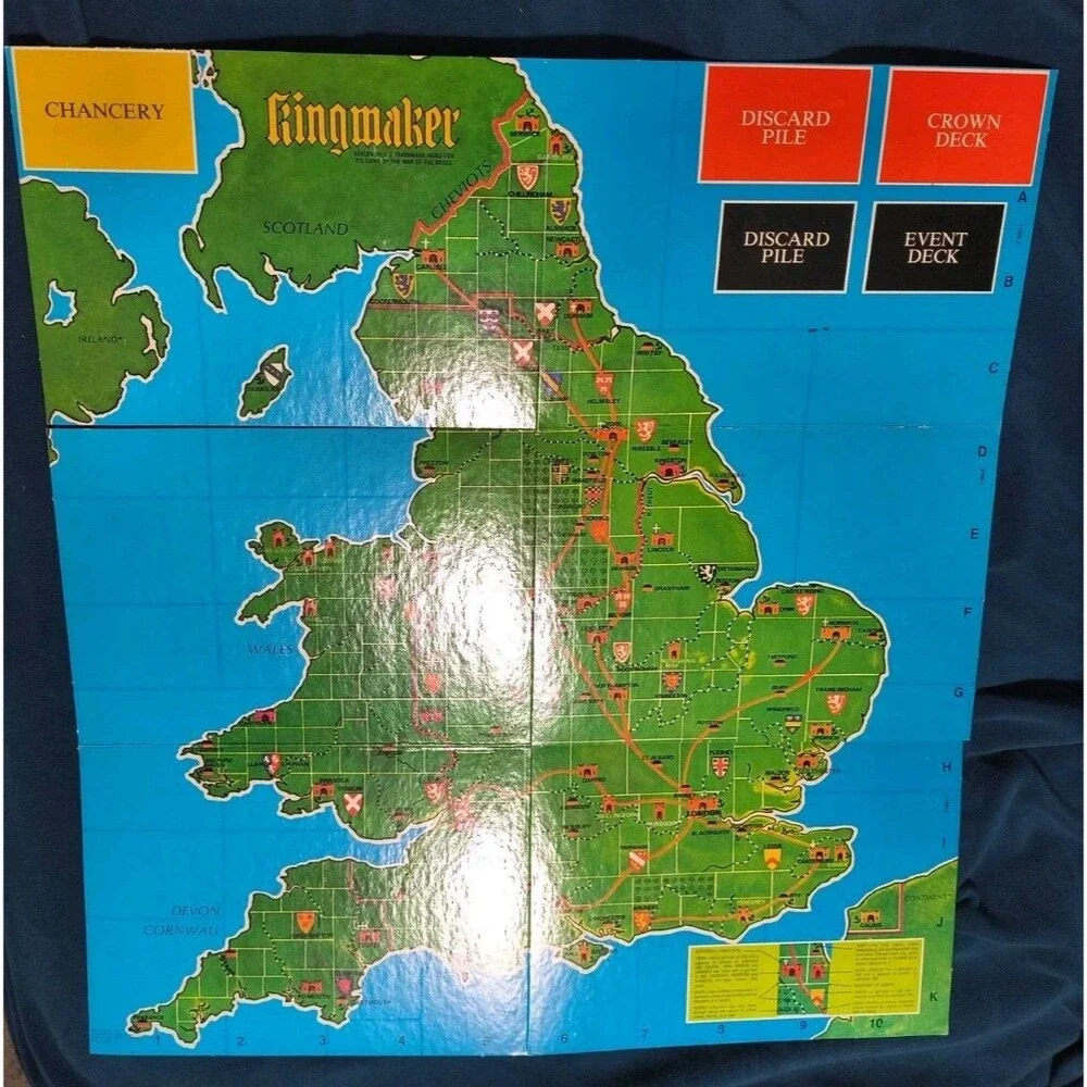1976 KING MAKER War Of The Roses Bookcase Board Game Avalon Hill 100% Complete